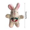 Cartoon Plush Necklace Rabbit Keychain Cute Pendant Keyring Ornament Key Holder