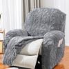 Elegant Sofa Protector Covers Set Recliner Cover In Geometric Pattern Plushie With Elastic Fit ( Single Seater)