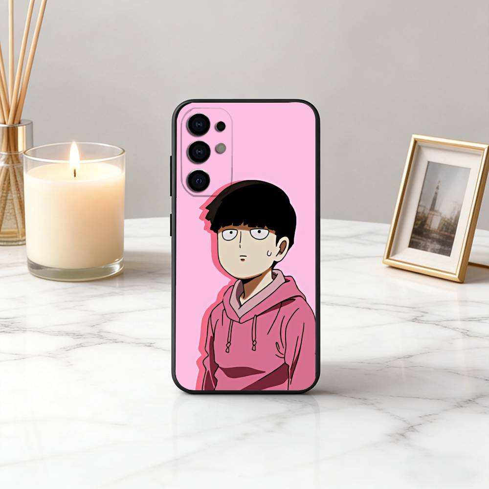 Mob P-Psycho 100 Shigeo K-Kageyama Phone Case For Samsung S25,S24,S21,S22,S23,S30,Ultra,S20,Plus,Fe,Soft Silicone Black Cover