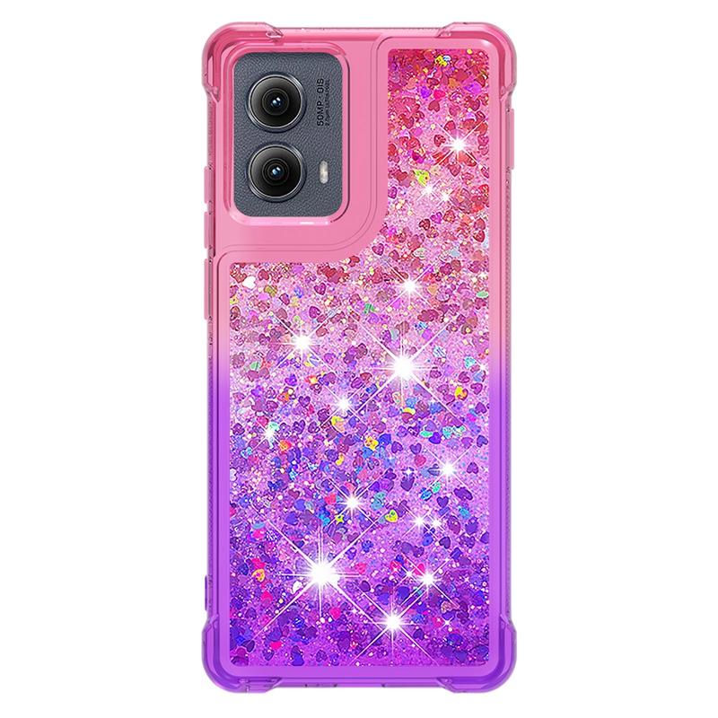 Edge 5G 2024 Case on For Fundas Motorola Edge 2024 Cover Bling Glitter Dynamic Liquid Case For Moto Edge2024 5G Phone Cases Etui