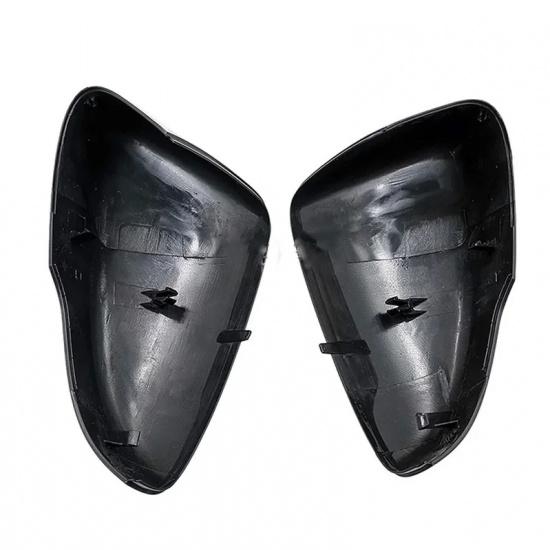 Pair Glossy Bright black Side Rearview Mirror Cover Caps For Ford Focus MK4     LHD RS Styling Replacement Shell