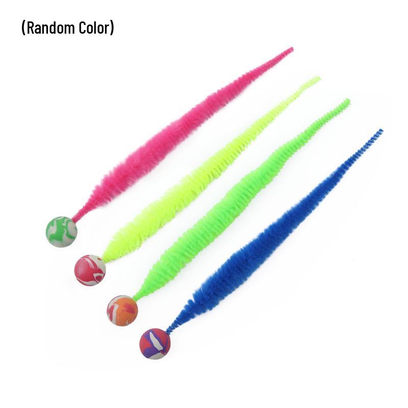 Colorful Elastic Cat Training Toy - 4CM Turntable Ball Ping Pong Play Ball
