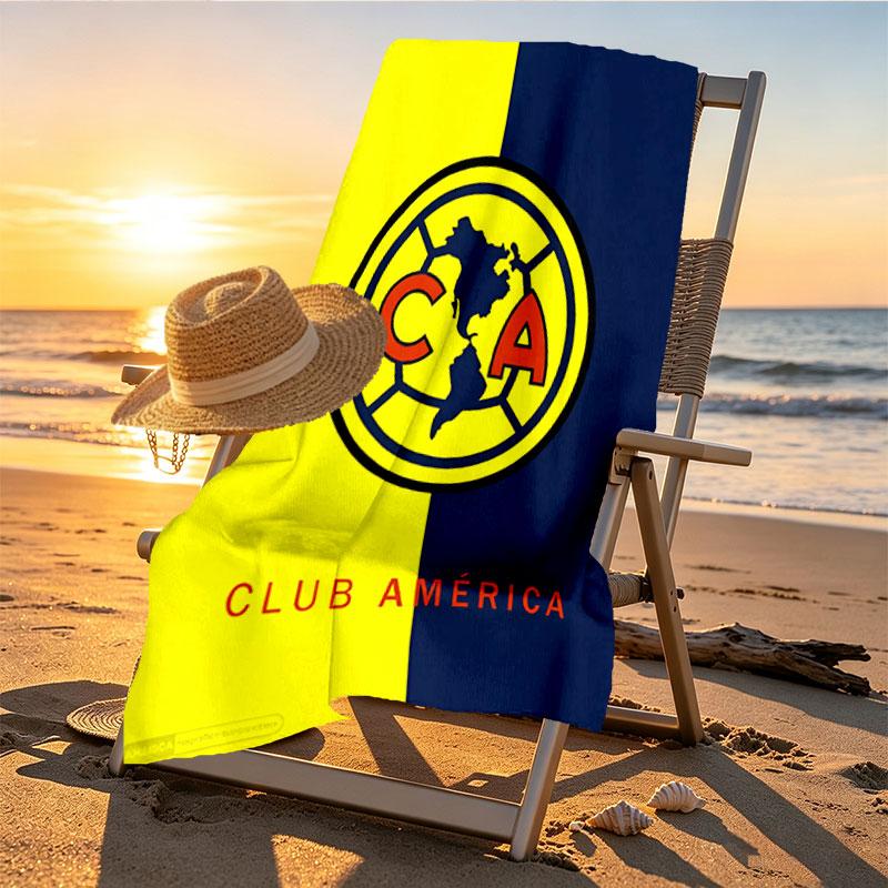 Club America Print Beach Towel Design, Soft, Lightweight. for Home Bathroom, Spa, Pool, Yoga, Surfing, Camping, Gift for Family, Friend