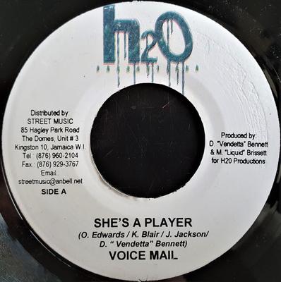7inch Record VOICEMAIL - She's A Player NONE H2O Productions 2005 Jamaica Reggae, Ska & Dub Used