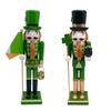 Traditionelle 38cm Holz Irische Nussknacker Grüne Kleeblatt Soldatenfiguren St. Patrick's Day Marionette Heim Büro Tischdeko