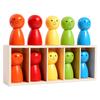 Learning Color Toys Montessori Color Classification Game Wooden Guessing Color Doll Fine Motion