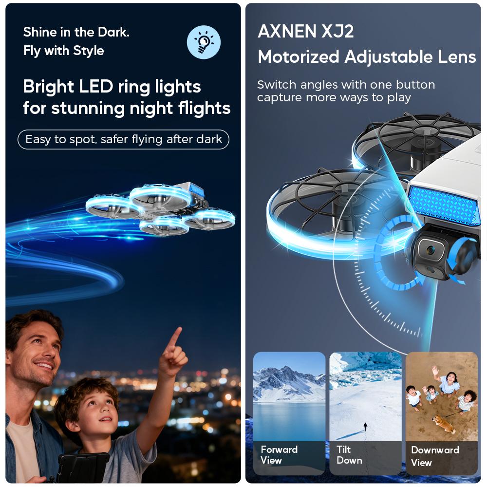 XJ2 Mini Drohne 8K Dual HD Kamera 5G WIFI Übertragung Faltbarer Bürstenloser RC Quadcopter Vollständige Abdeckung Schutzhülle Fernbedienung Spielzeug Kindergeschenk