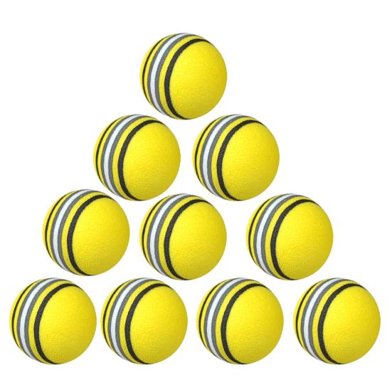 

10Pcs Colorful Soft EVA Golf Ball Indoor Exercise Sport Training Tool Accessory жёлтый