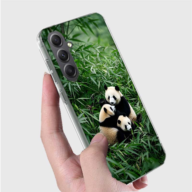 Panda Baby, Giant Panda Family Phone Case for Samsung A16 A26 A36 A56 A17 A37 A57 A07 A06 A02S A03 A04S A05S Galaxy Note 20 10 A