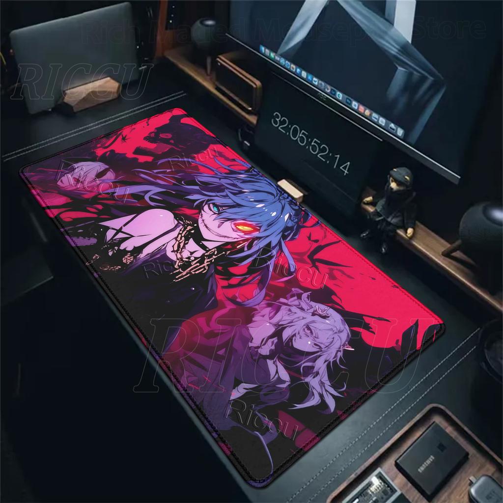 Gaming Devil Girl Style Mouse Pads Abstraction Deskrug Large Gamer Professional Keyboard Tablemat Offices Accessories Rubber Mat