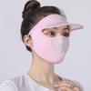 1Pcs Summer Ice Silk Mask Uv Protection Face Cover Sunscreen Veil Face With Brim Outdoor Cycling Sun Uv Protection Hats Mask