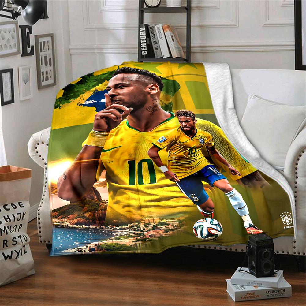 1pc Neymar1 Blanket, Gift, for Men and Women, Soft Blanket, Good for Sofa Bed Couch Travel, Lightweight Flannel Blanket