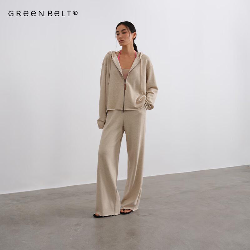 

GREEN BELT Cotton Linen Contrast Stitch Collection L