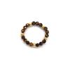 Vlen Boho Stackable Rings for Women Dainty Natural Stone & Gold Beaded Stacking Rings Minimalist Bohemian Jewelry Daily Gifts