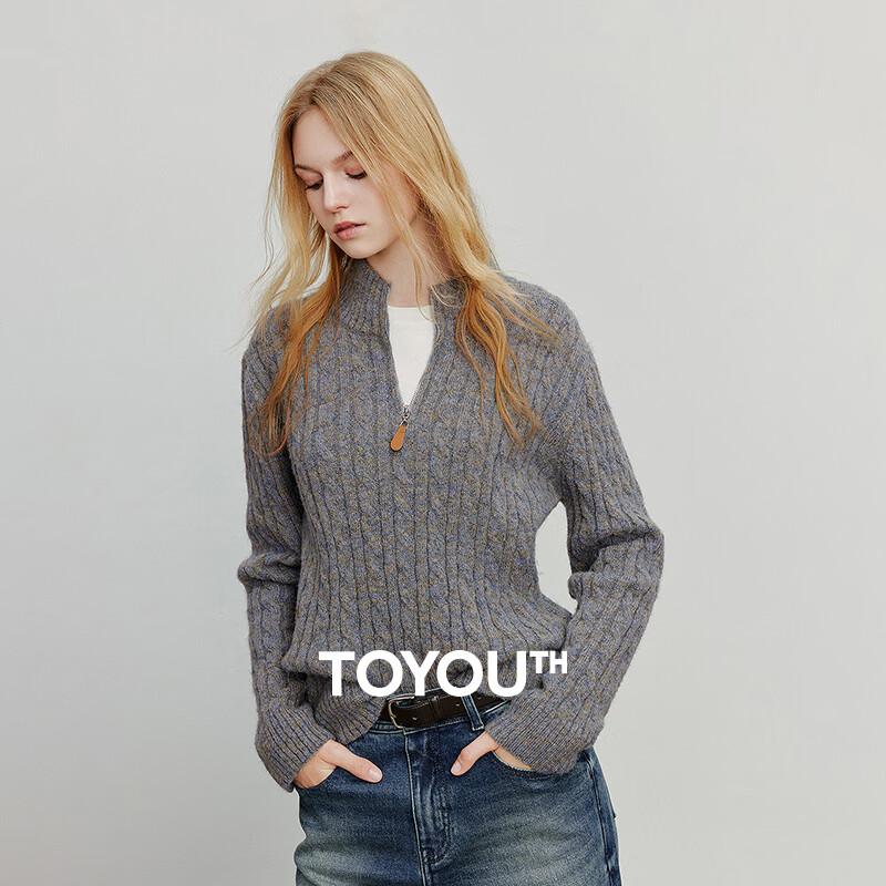 

Chuyu Women s Retro Cable Knit Mock Neck Sweater M