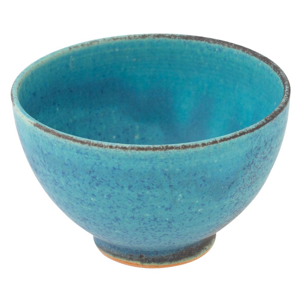 Marui Seito Shigaraki Ware Hechimon Soup Bowl, Diameter 11cm, Blue Glaze, MR-3-4219