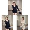 Spring 2025 Womens Lace Bodycon Dress With V Neck Long Sleeve For Elegant Office Wear