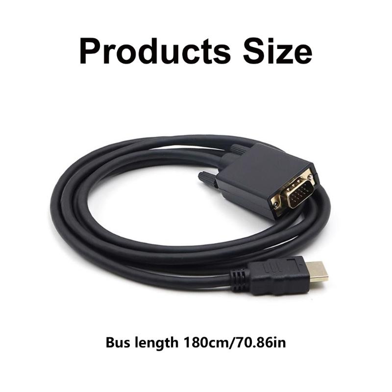 Adapter Cord 15pin To VGA Cable 1080P@60Hz Male To Male High Speed Cable To Connect Computer Laptop PC