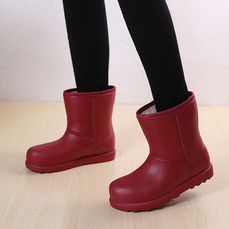 2021 Ultra-Light Velvet Waterproof Snow Boots, EVA Material, Sizes 32-41, High-Top Design for Work, Car Wash, and Livestock Use