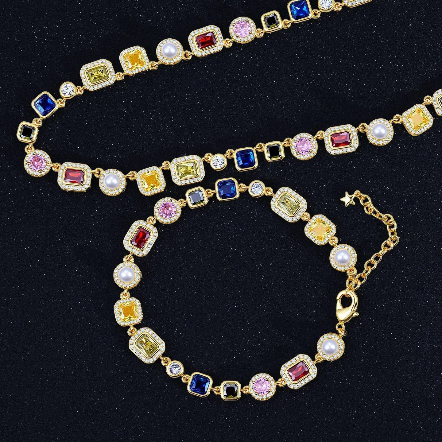 

Комплект ювелирных изделий из циркония «Ледяной цветок» класса люкс, медь с родиевым покрытием, ювелирный набор класса люкс, ожерелье 7inch платиновый