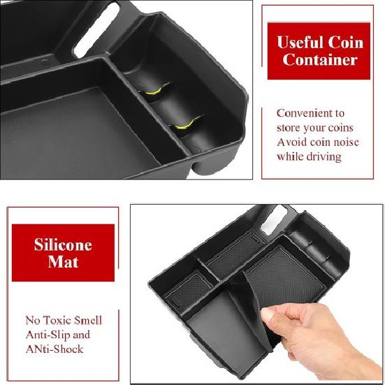 For Toyota Sienna -2025 Accessory Hidden Center Console Armrest Storage Box