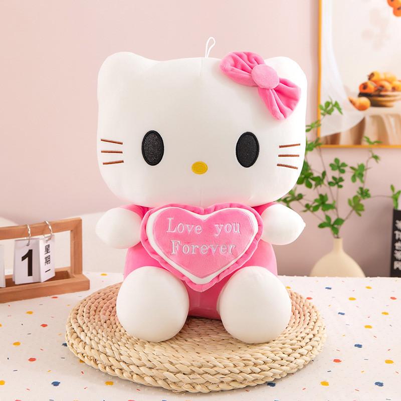 Flower Hellokitty Plush Doll Heart Cat Stuffed Toy Strawberry Angel Decoration