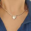 Mini Double Heart Silver Necklace (Luxurious Silver Color)