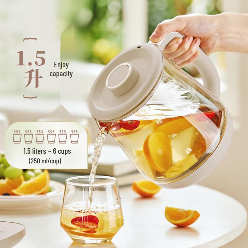 Bear 1.5L Multi-function Glass Wellness Kettle CN plug (adapter included)