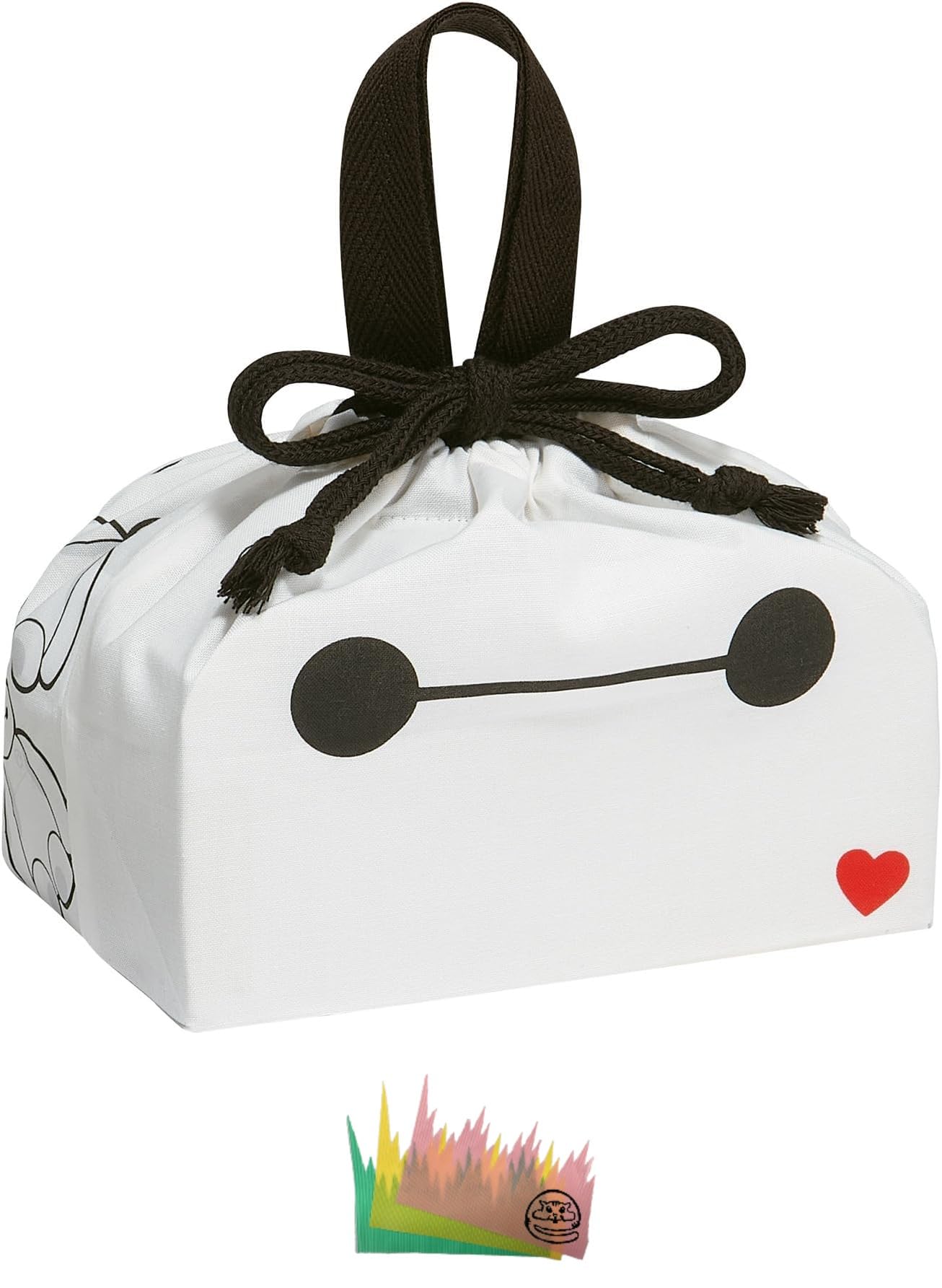 

Disney Lunch Bag, Double-Sided Print, Made in Japan, Baymax Set (Drawstring Bag, Balan)