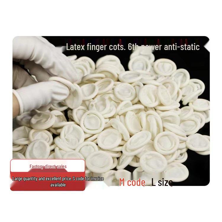 Thick Latex Finger Cots: Dustproof, Rolled Edge, Disposable Protection