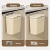 Wall-Mounted Flip-Top Kitchen & Bathroom Trash Can - Punch-Free Hanging Waste Basket