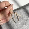 S Silver Needle High-end Sense Internet Celebrity Diamond Earrings, a Two-band Trendy New Stud Earrings Korean Ear Jewelry