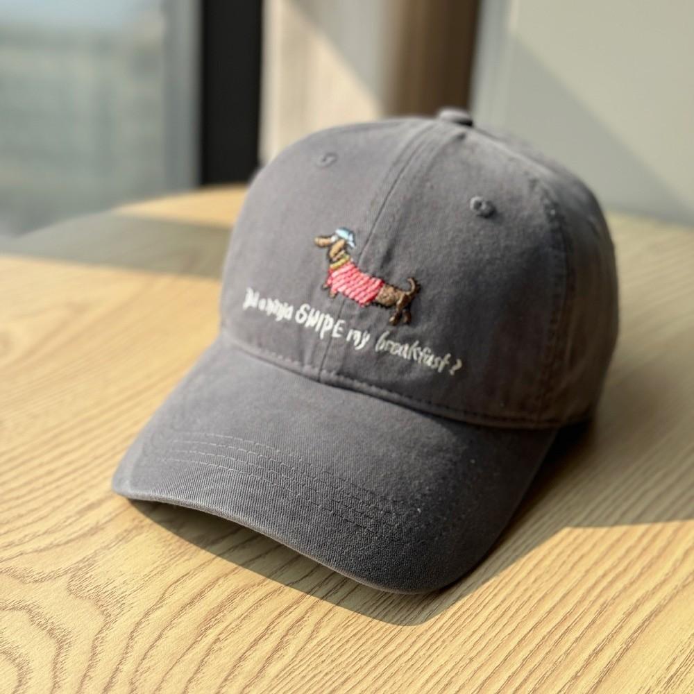 Korean Style Dachshund Baseball Cap Sunscreen Couple Sunshade Casquette Sports