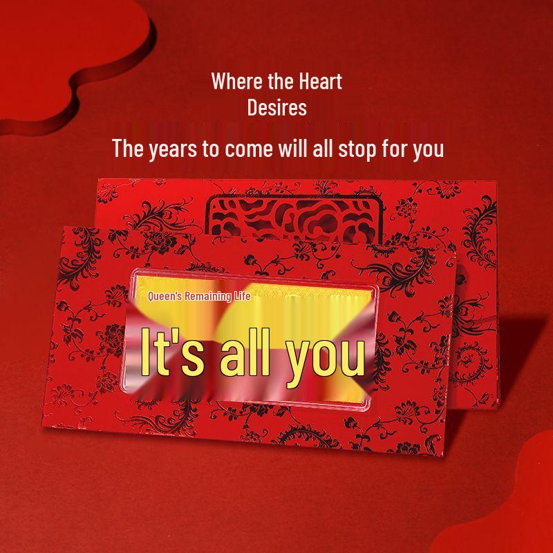 Year of the Horse 999 Gold Note 10mg - New Year Valentine's Gift for Men & Women In Red Envelope