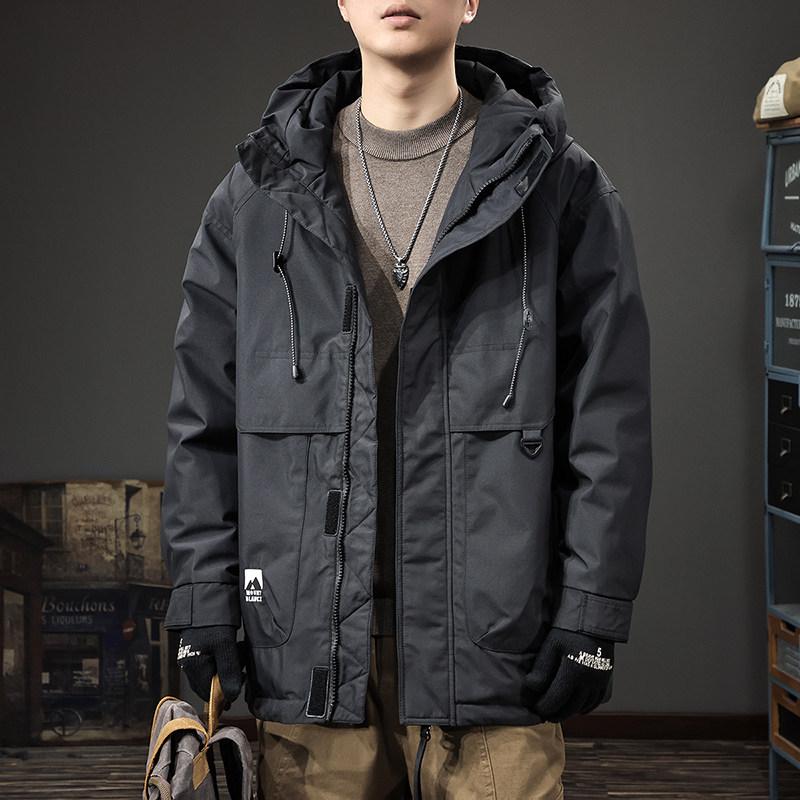 Men's 2026 Mid-Length Hooded Down Jacket - Warm, Windproof Winter Parka
