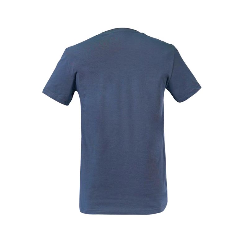 Emporio Armani Logo Print Cotton Crew Neck Solid Short Sleeve T-Shirt Two Pack Men tops Blue Gray 111267-4F720-15349