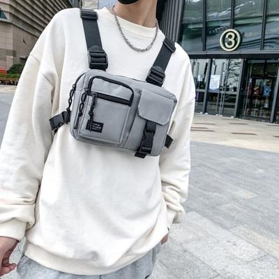 Hong Kong Style Tooling Trendy Cool Function Wind Chest Bag Vest Bag Trendy Brand Vest Backpack Outdoor Fishing Vest Combat Chest Bag