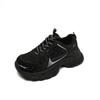 Retro contrasting color splicing platform shoes women's new fashionable versatile comfortable breathable casual sports shoes