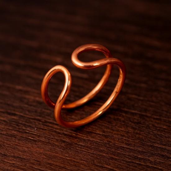 Adjustable Copper Wire Ring, Handmade Double Loop, Healing Jewelry, Gift for Her
