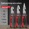 Set multifuncțional de clești tăietori de sârmă de calitate industrială: Clește cu vârf lung de 8", Patent de tăiat lateral de 6" și Foarfecă pentru electrician.