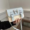 Fashion Square Small Crossbody Bags  Bowknot Decor Flap Shoulder Bag For Summer Travel Daily Used