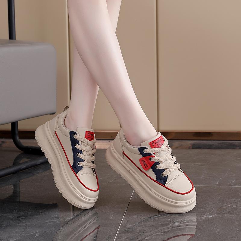 Small Height Increase Women's Shoes Small White Shoes Women's Platform Sports Board Shoes Internet Celebrities Show Small Feet New Women's Shoes KT-27
