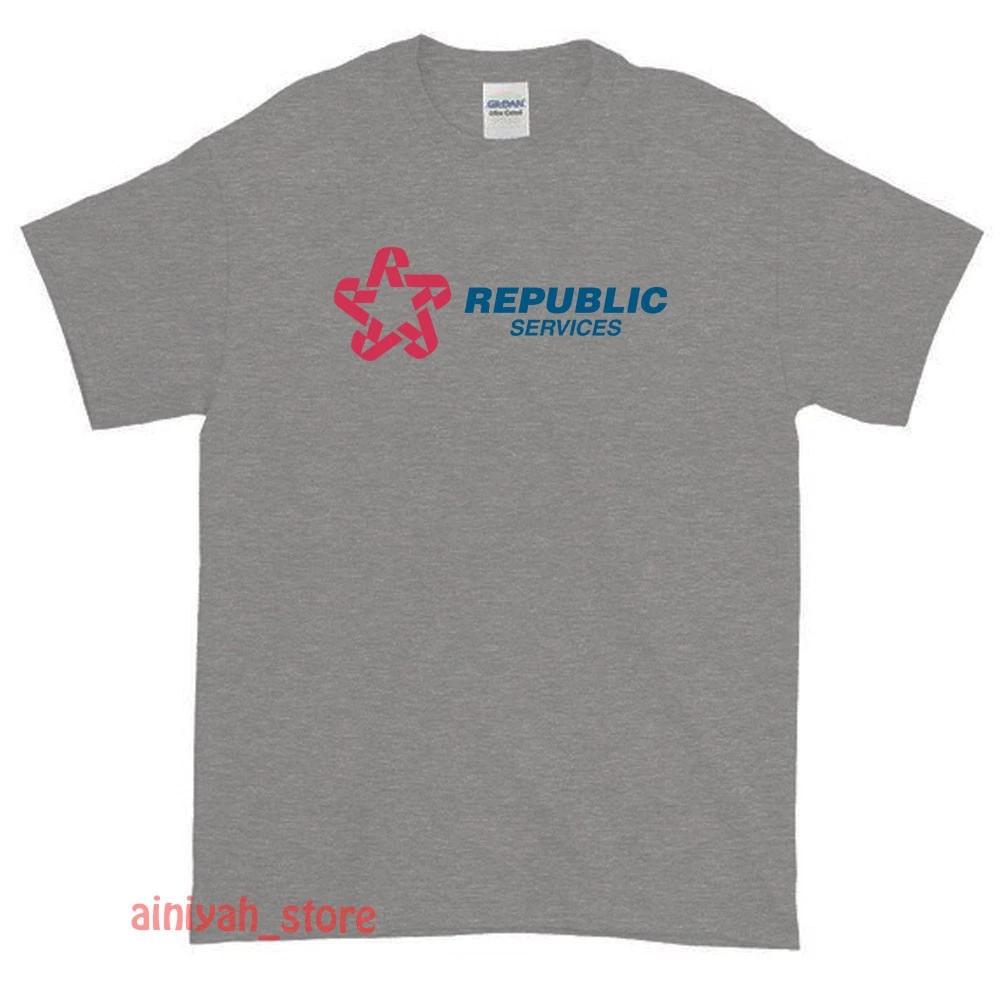 

New Republic Services Logo Men s Funny T shirt USA Size S-XXL S