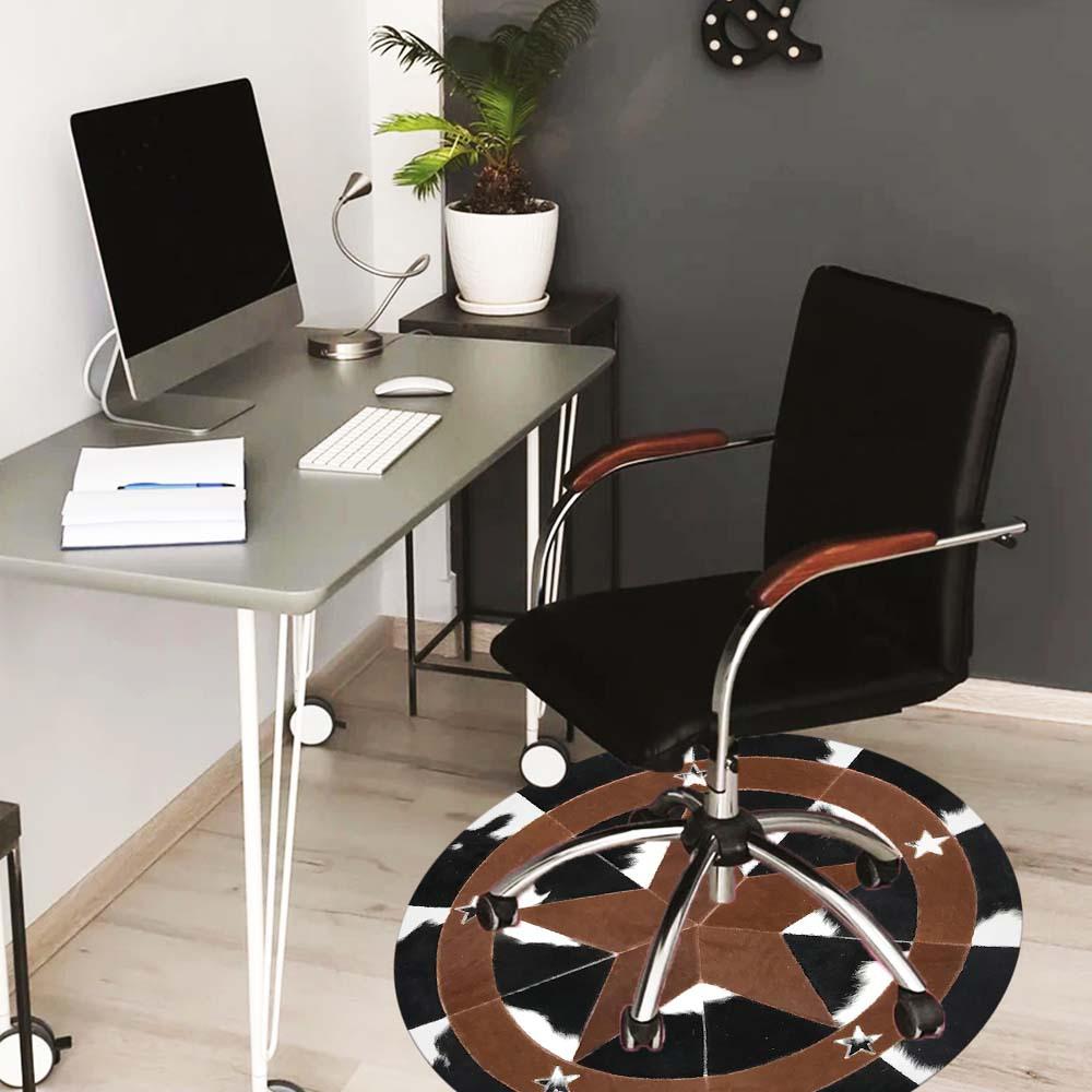 Pentagram Round Rug Suitable For Office Reception Office Chair Protection Carpet And Also Suitable For Gifts To Relatives And Friends