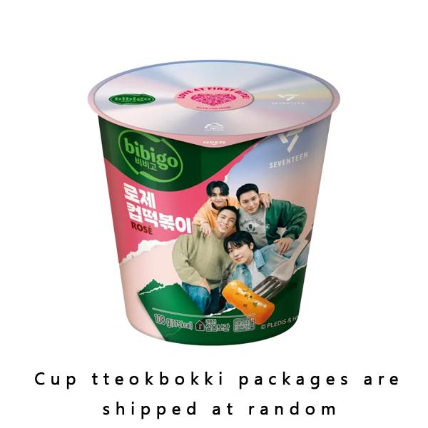 bibigo Šálek Tteokbokki/ Pikantní smažené rýžové koláčky (Originální, Růžové, Sýrové) (10 Možnosti)