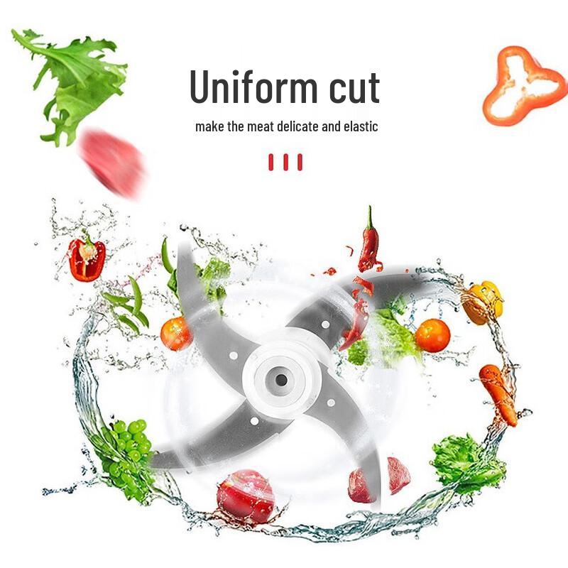 ZISIZ Household Meat Grinder Double-Layer 4-Leaf S-Blades (2-Pack)