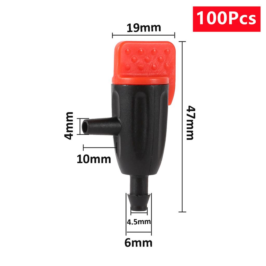 0~40L/0~60L Flow Rate Adjustable Dripper 4/7mm Hose Garden Orchard Plants Flowers Micro Drip Irrigation Sprinkler Head 10/100Pcs