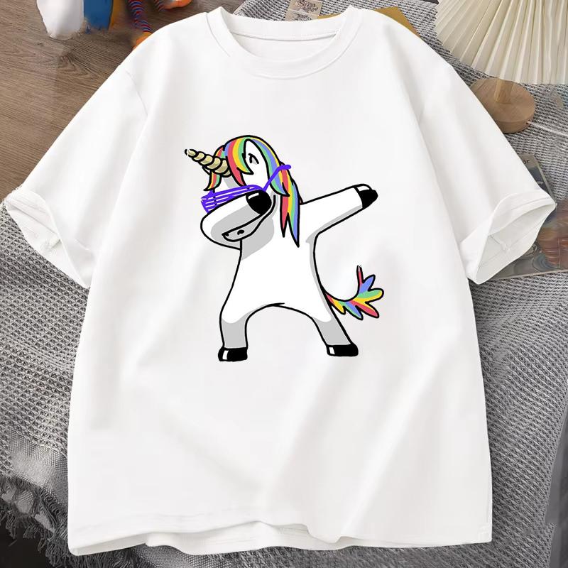 Unicorn Kawaii Unicornio 90s Women T Shirt Top Tee Shirts Female Ulzzang Harajuku Short Sleeve Hip Hop Korean Style Graphic