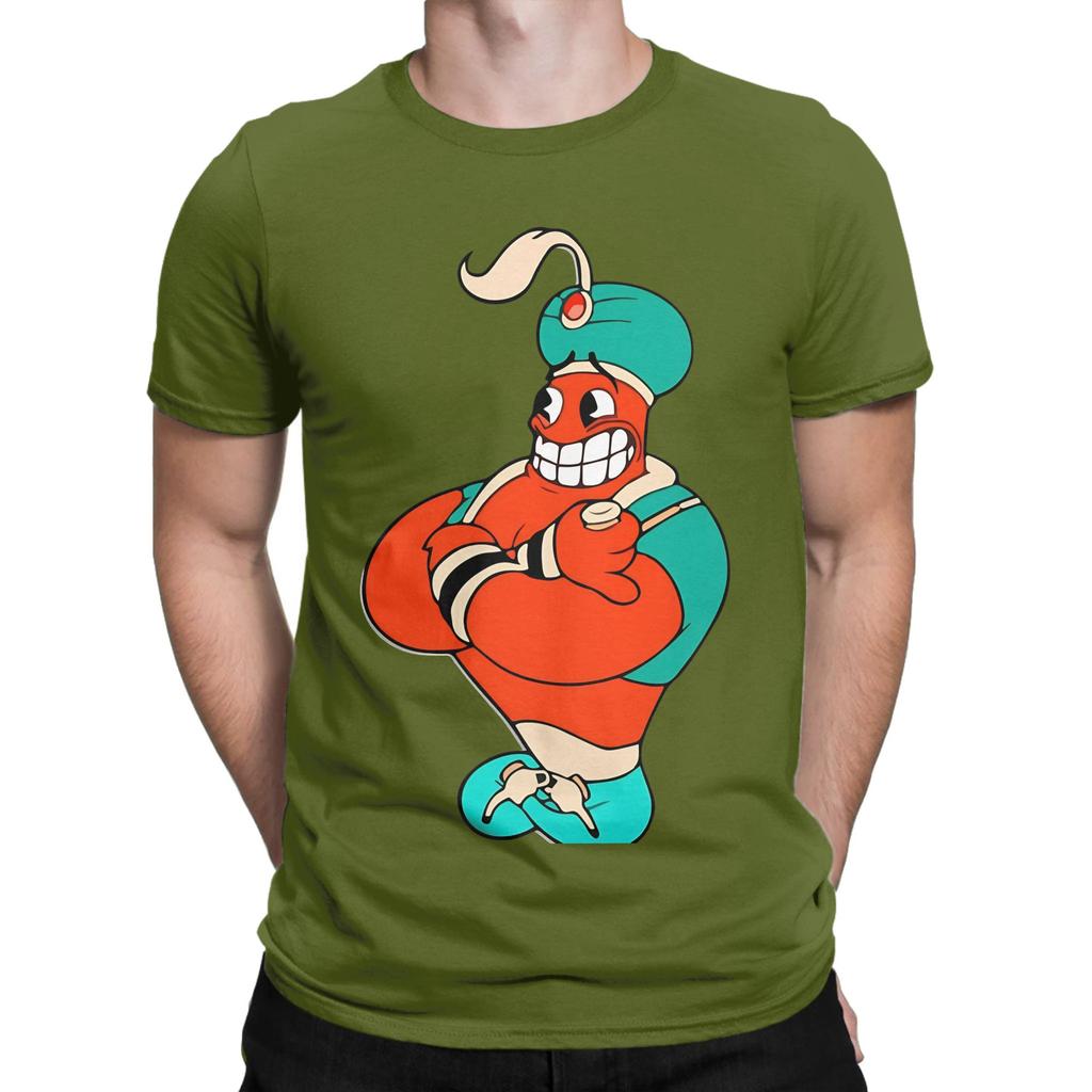 Genie Djimmi The Great Graphic Funny 100 Cotton TShirt Cuphead Tops Tees For Unisex