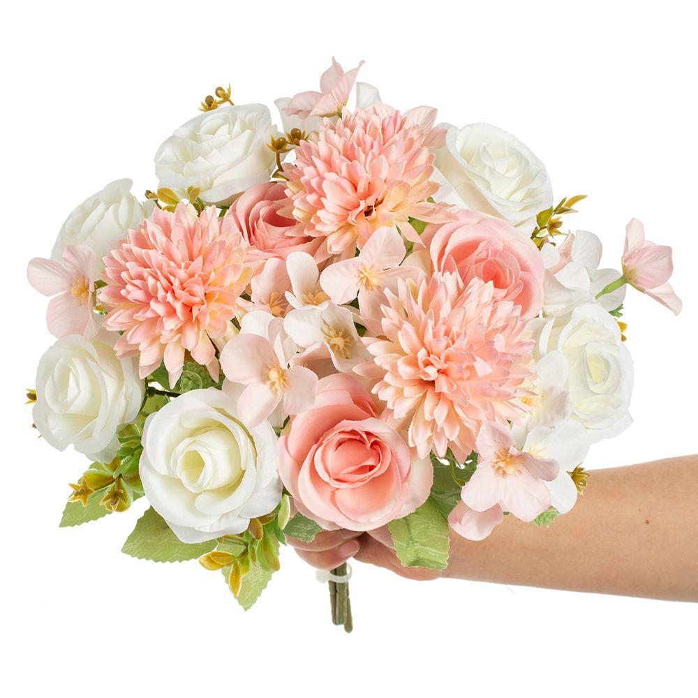 1/3PCS Artificial Flowers Silk Hydrangea Rose Holiday Wedding Bridal Bouquet Home Room Vase Table DIY Gift Scrapbook Decorations